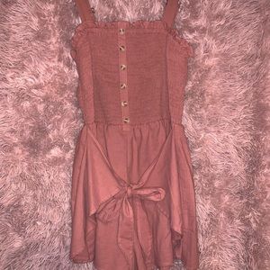 LoveRiche Smock Rust Romper